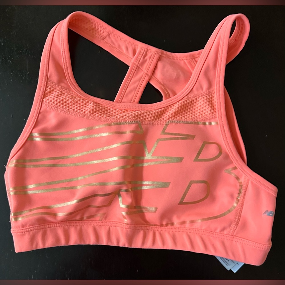 New Balance Coral Sports Bra S